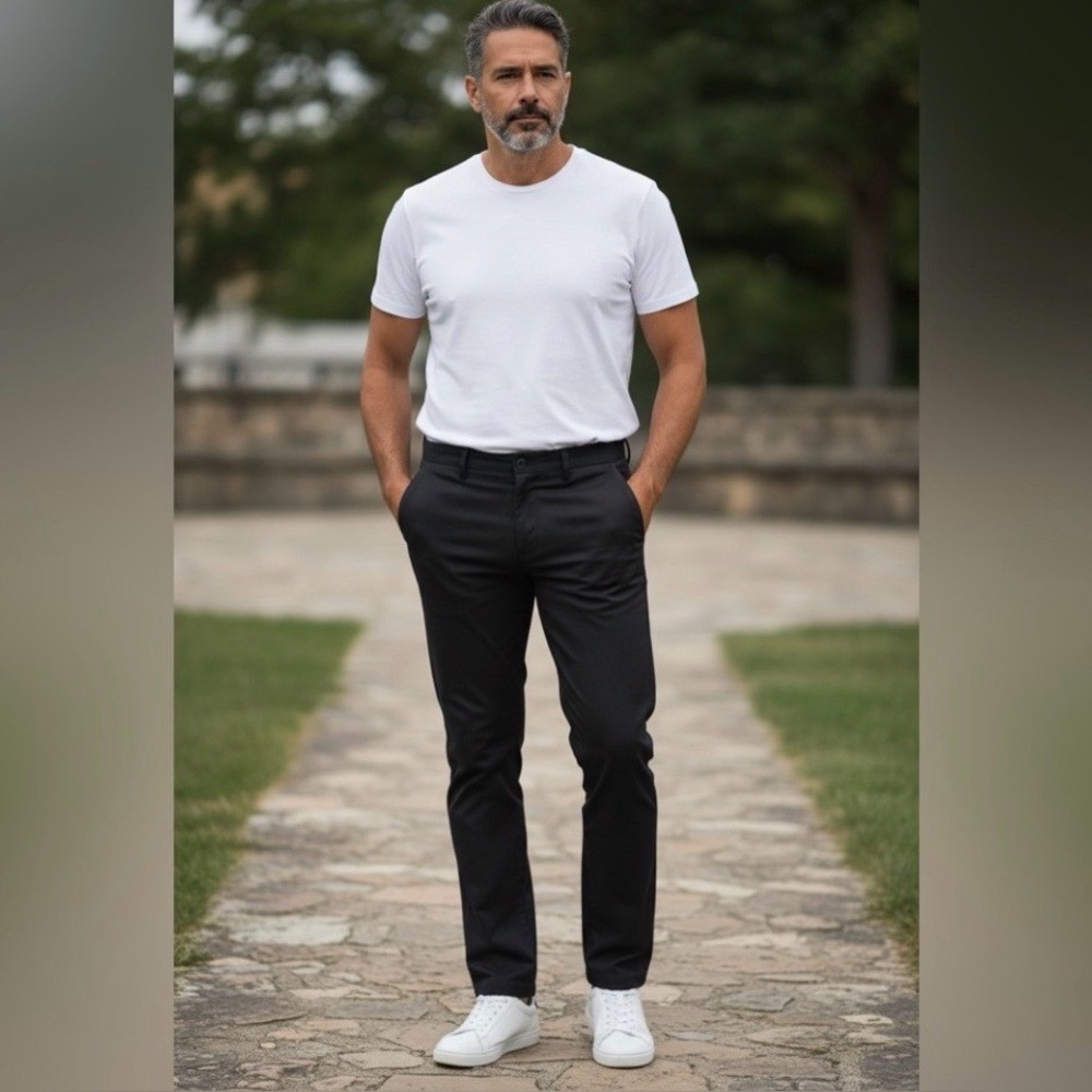 🕶️BANANA REPUBLIC🕶️40X32 CLASSIC BLACK 5 POCKET CHINOS🕶️NWT!!!